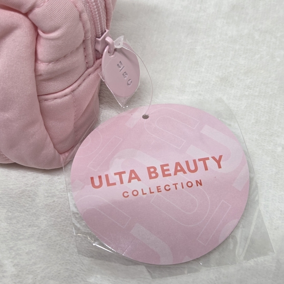 🌴3/$15🌴 NWT Ulta Beauty Pink Quilted Makeup Bag & Travel Case - Picture 3 of 6
